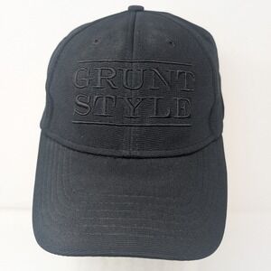 Grunt Style Black Flexfit Hat Men's Stretch Embroidered Logo Pro Back